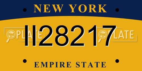 II28217 New York License Plate