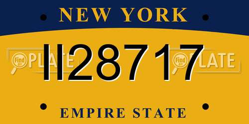 II28717 New York License Plate