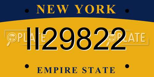 II29822 New York License Plate