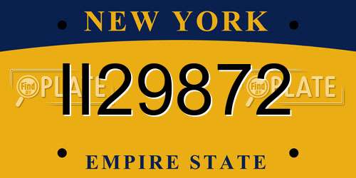 II29872 New York License Plate
