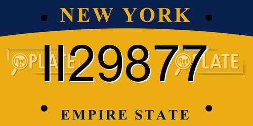 II29877 New York License Plate