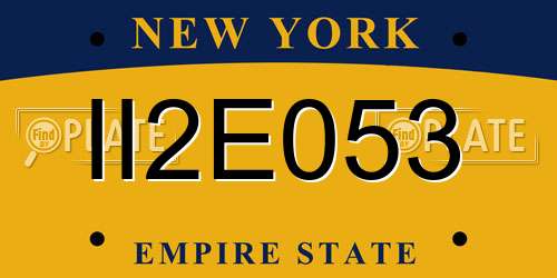 II2E053 New York License Plate