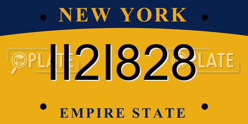II2I828 New York License Plate