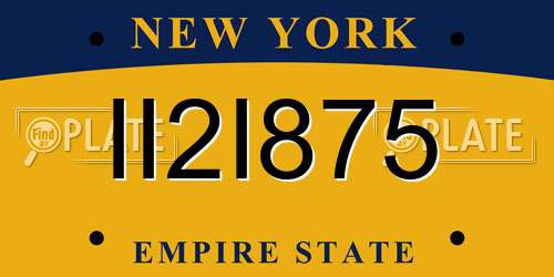II2I875 New York License Plate