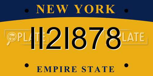 II2I878 New York License Plate