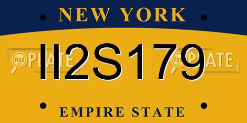 II2S179 New York License Plate