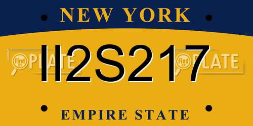 II2S217 New York License Plate