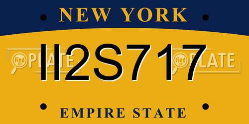 II2S717 New York License Plate
