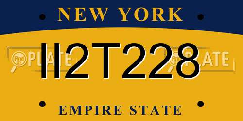 II2T228 New York License Plate