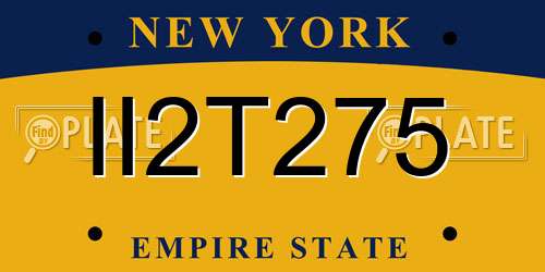 II2T275 New York License Plate