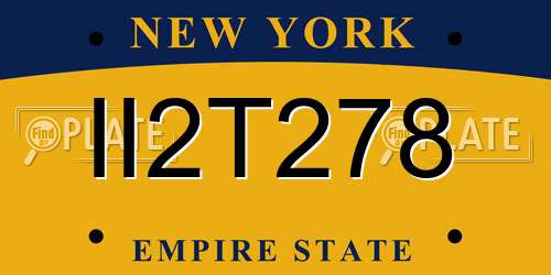 II2T278 New York License Plate