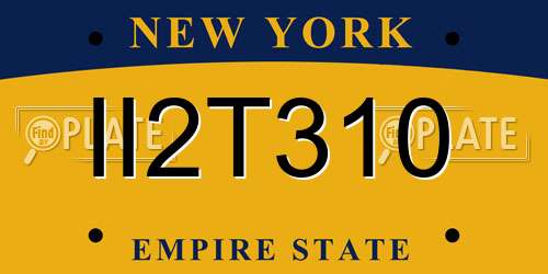 II2T310 New York License Plate