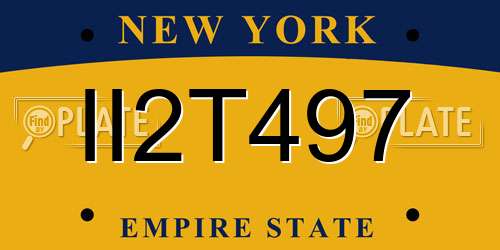 II2T497 New York License Plate