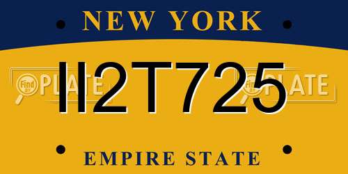 II2T725 New York License Plate