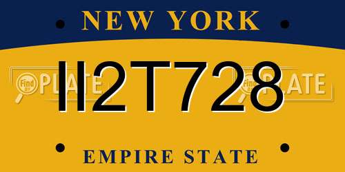II2T728 New York License Plate