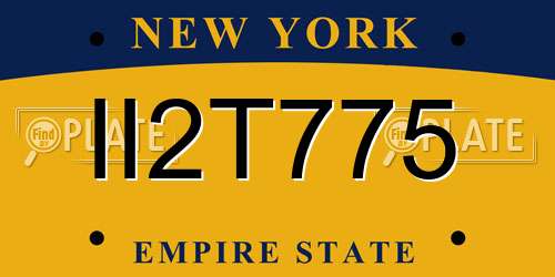 II2T775 New York License Plate