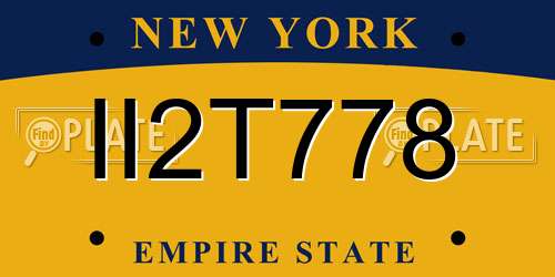 II2T778 New York License Plate