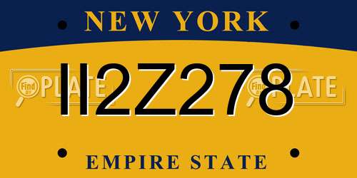 II2Z278 New York License Plate