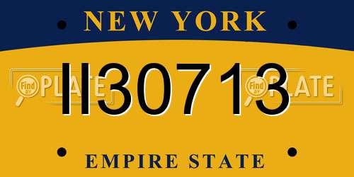 II30713 New York License Plate