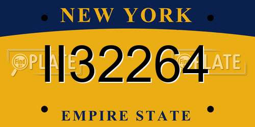 II32264 New York License Plate