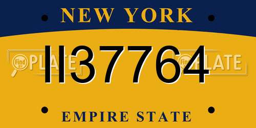 II37764 New York License Plate