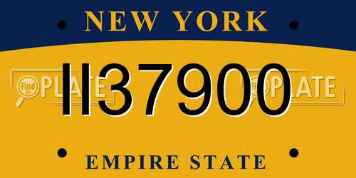 II37900 New York License Plate