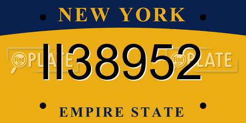 II38952 New York License Plate
