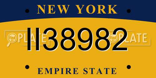 II38982 New York License Plate