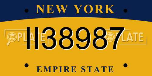II38987 New York License Plate