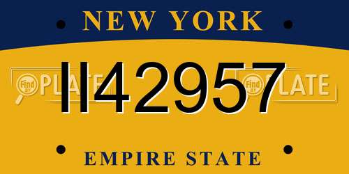 II42957 New York License Plate