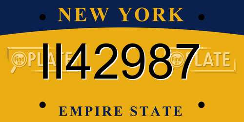 II42987 New York License Plate