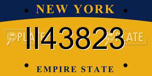 II43823 New York License Plate