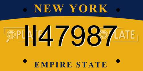 II47987 New York License Plate