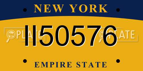 II50576 New York License Plate
