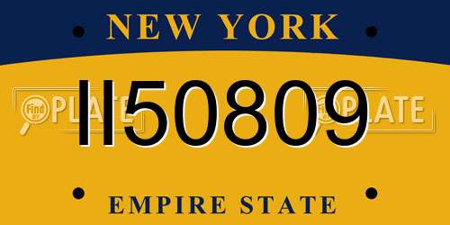 II50809 New York License Plate