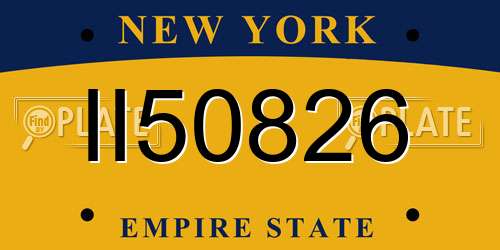 II50826 New York License Plate