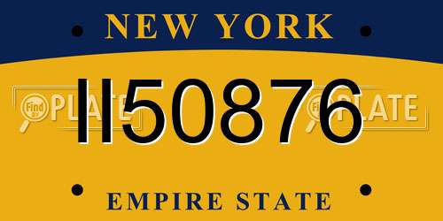 II50876 New York License Plate