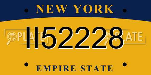 II52228 New York License Plate