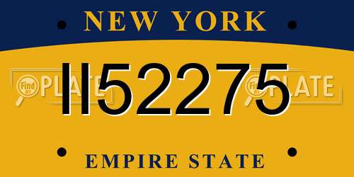 II52275 New York License Plate