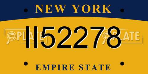 II52278 New York License Plate