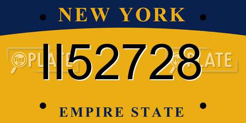 II52728 New York License Plate