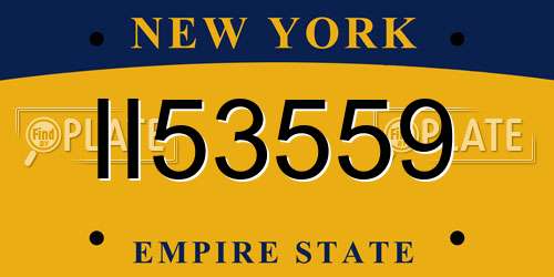 II53559 New York License Plate