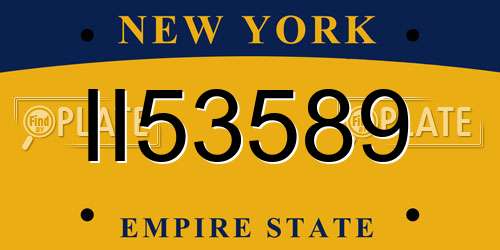 II53589 New York License Plate
