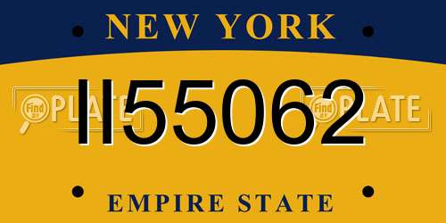 II55062 New York License Plate