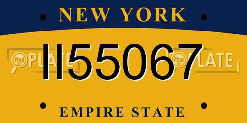 II55067 New York License Plate