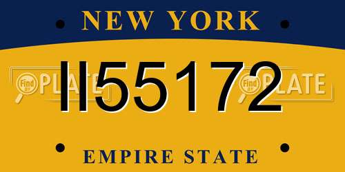 II55172 New York License Plate