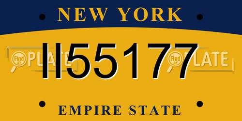 II55177 New York License Plate