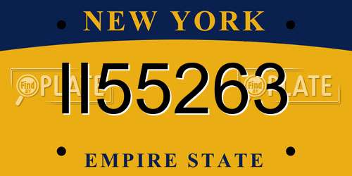 II55263 New York License Plate