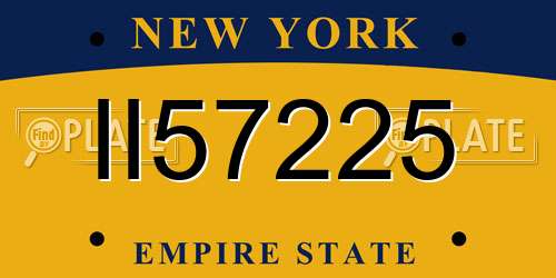 II57225 New York License Plate