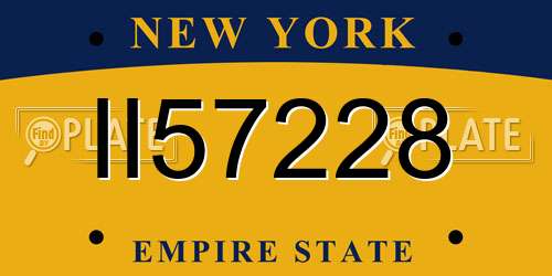 II57228 New York License Plate
